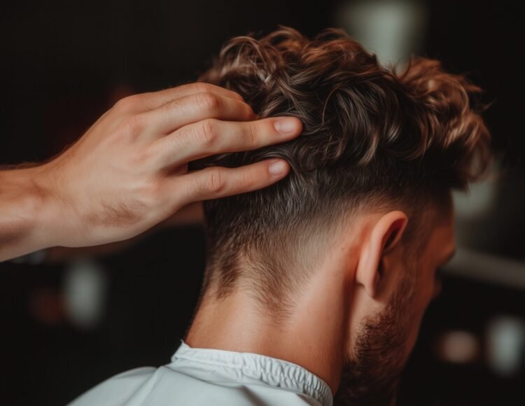 Portrait photography modern close-up of personal grooming at barber
